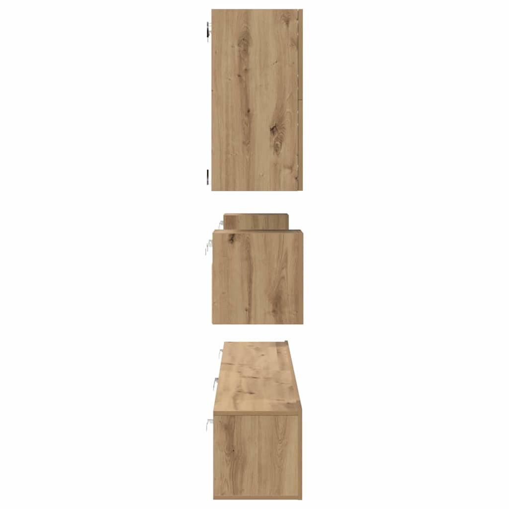 Set mobile TV 8 pcs Rovere artigianale Legno multistrato