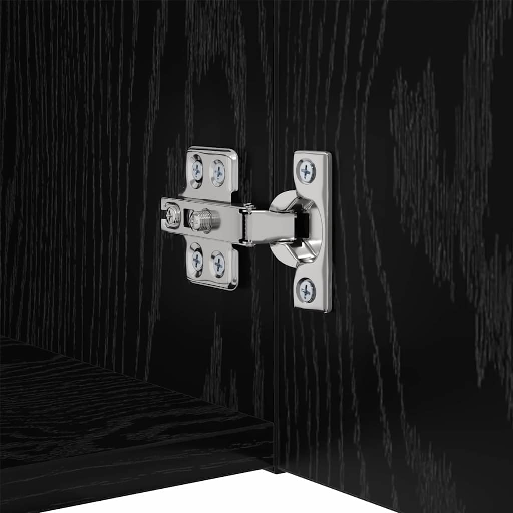 Set mobile TV 5 pcs Rovere Nero Legno multistrato