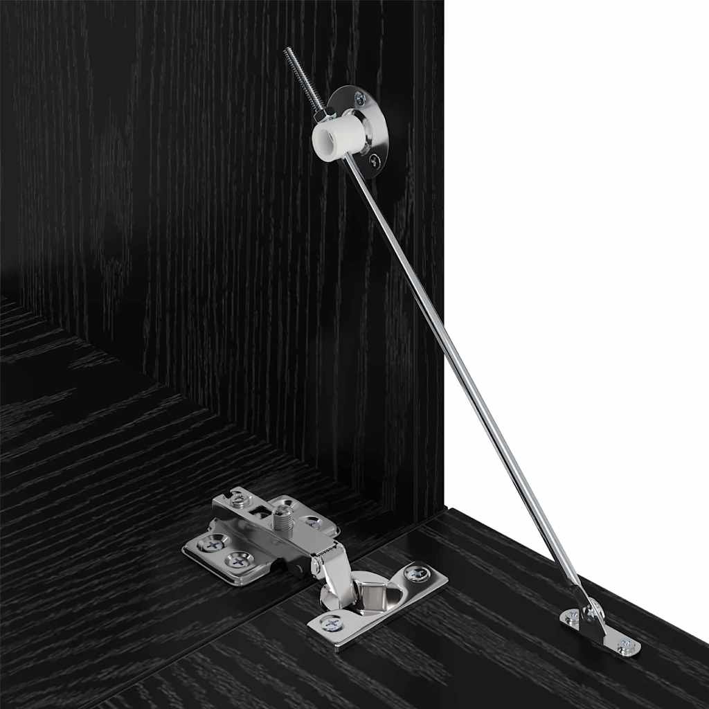 Set mobile TV 9 pcs Rovere Nero Legno multistrato