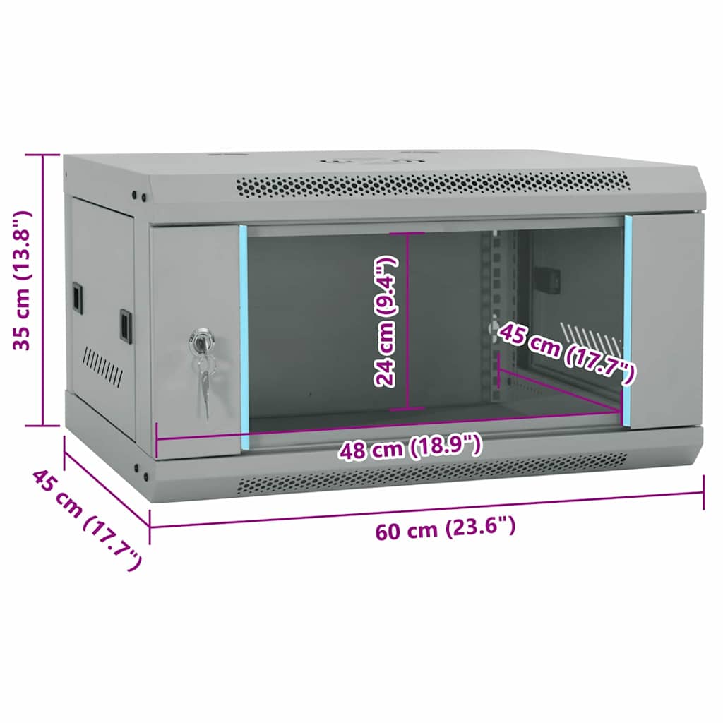 Armadietto di rete Grigio 60 x 45 x 35 cm Acciaio