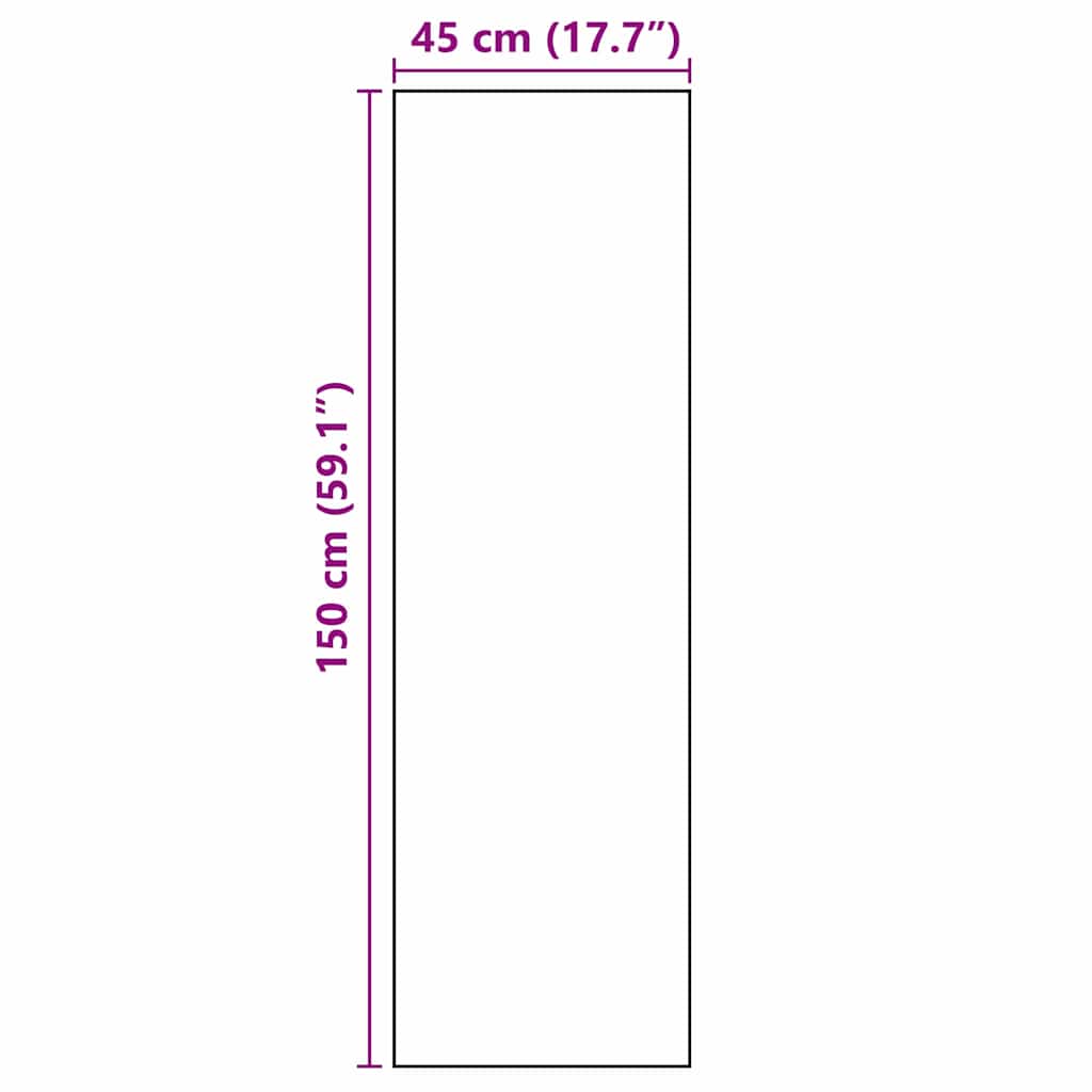 Tappeto da Cucina Nero 150 x 45 cm Velluto