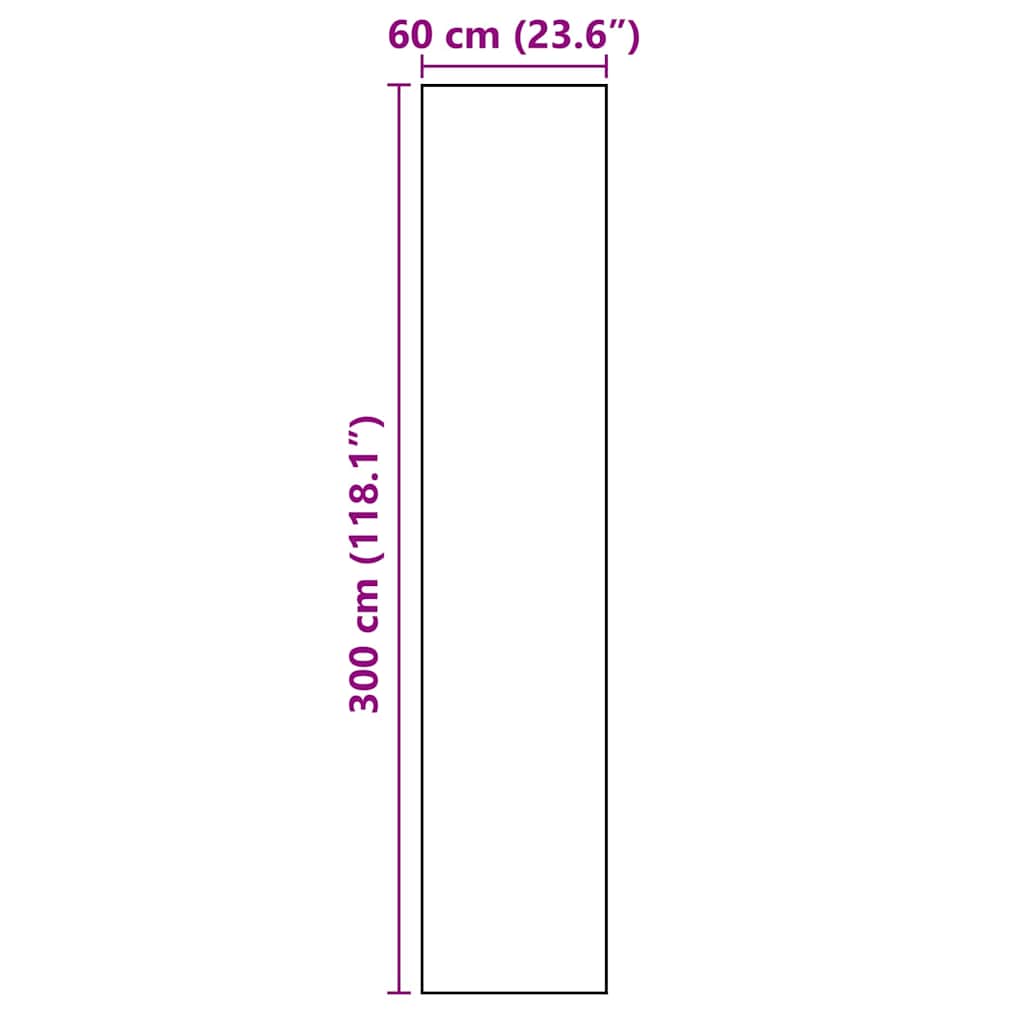 Tappeto da Cucina Nero 300 x 60 cm Velluto