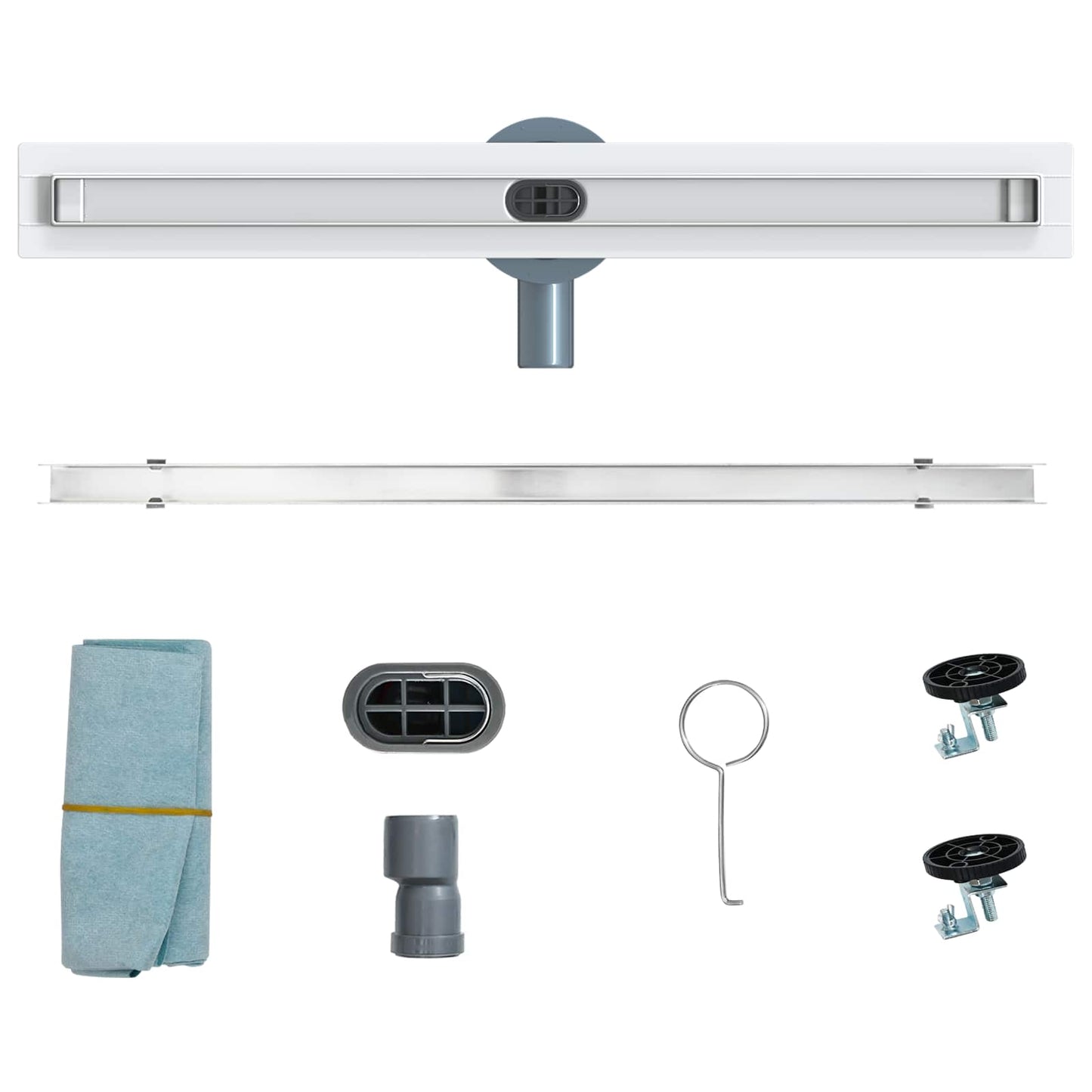 Scolascale per doccia a 360° con modello slim Argento 60 cm | homemem39