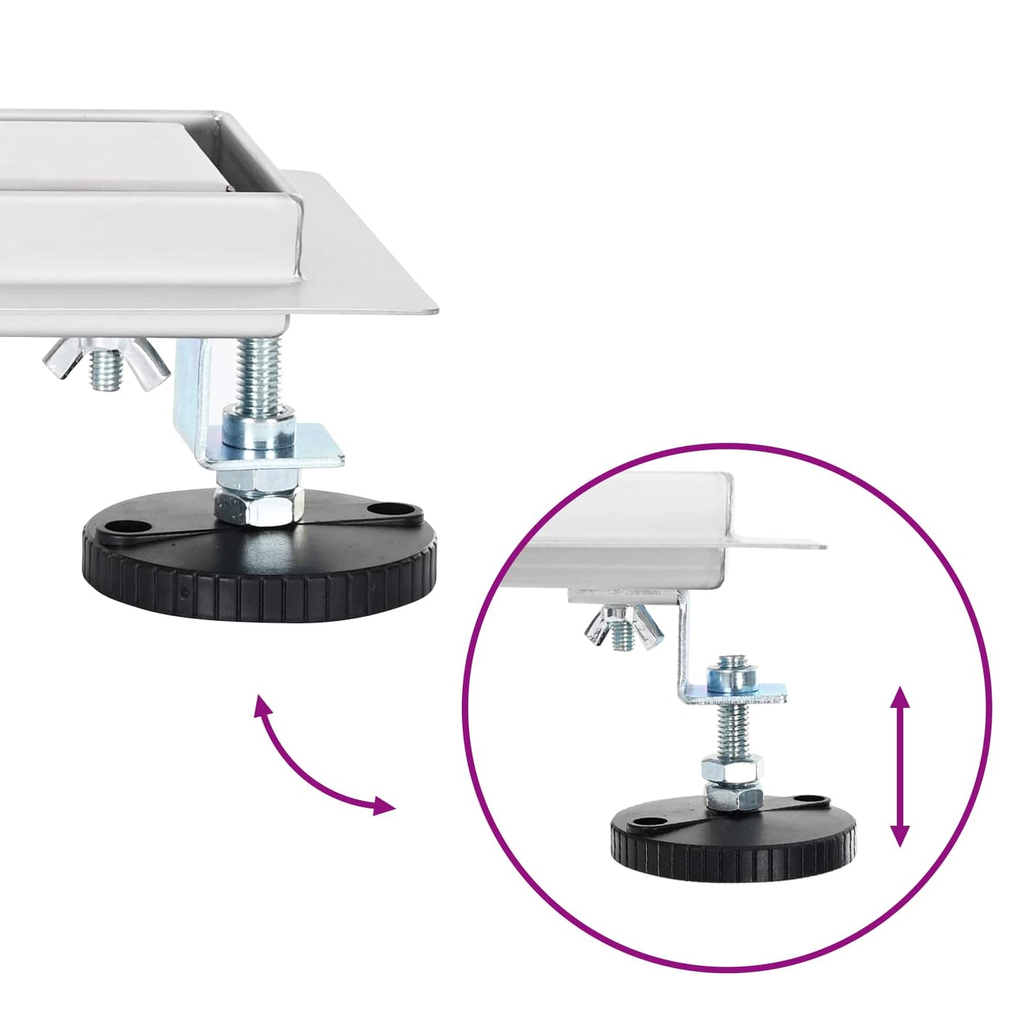 Drenaggio doccia 2 in 1 Argento 100 cm Acciaio Inox 304