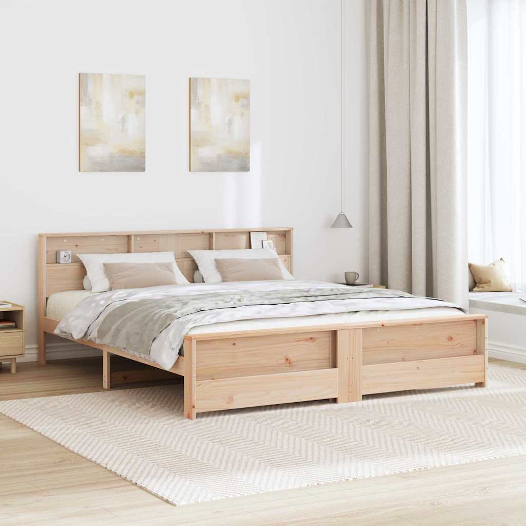 Struttura del letto Marrone 200 x 200 cm Legno multistrato | homemem39