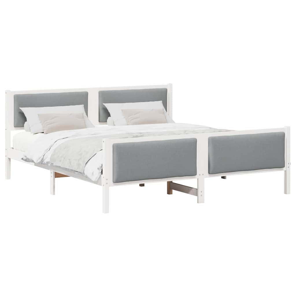Struttura del letto Grigio chiaro 180 x 200 cm Tessuto | homemem39