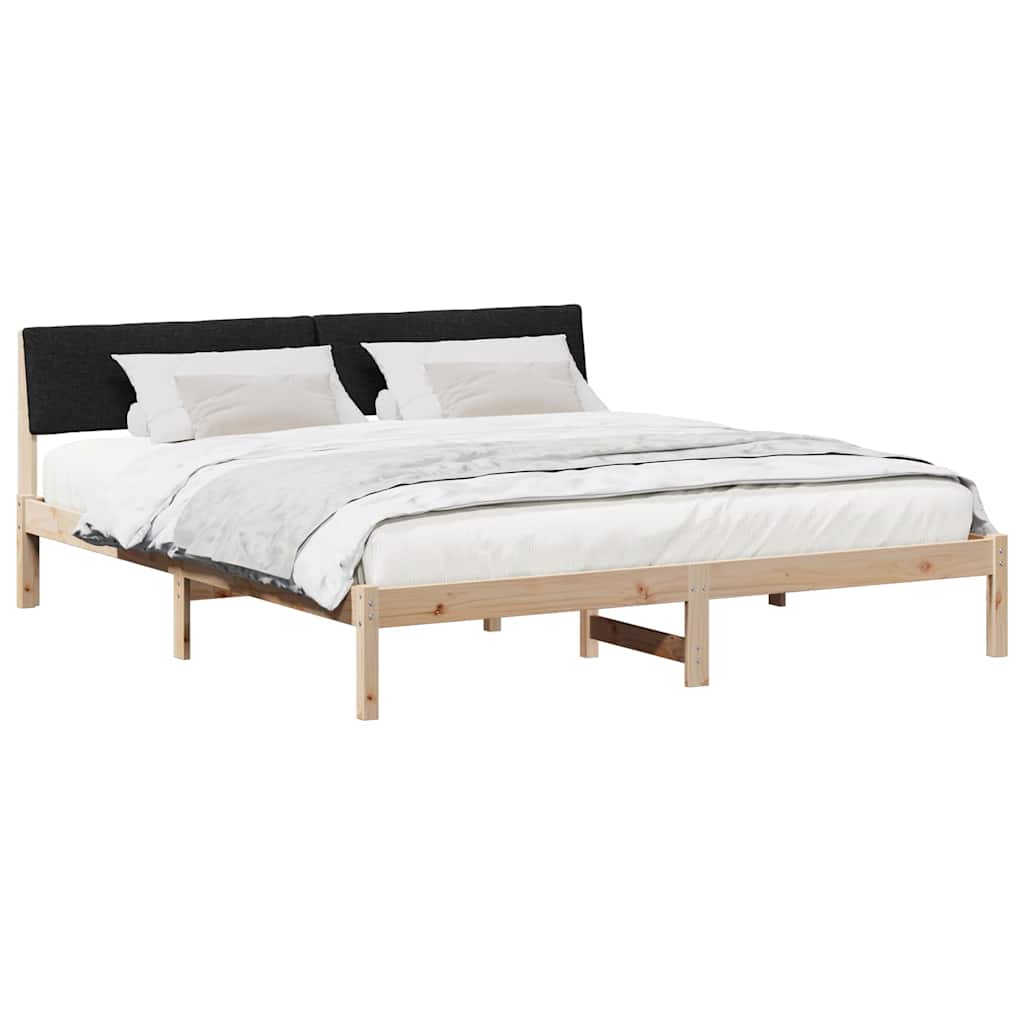 Struttura del Letto con testiera Marrone e nero 180 x 200 cm | homemem39