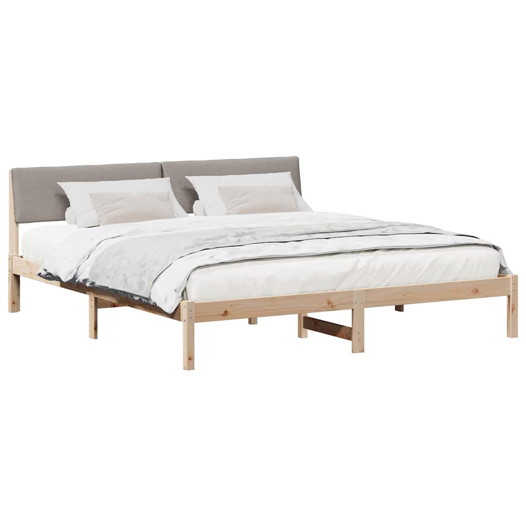 Struttura del Letto con testiera Marrone e taupe 180 x 200 cm | homemem39