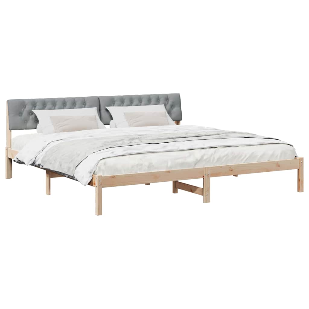 Struttura del Letto Marrone e grigio chiaro 200 x 200 cm | homemem39