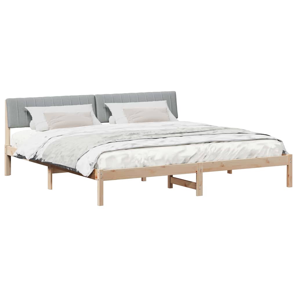 Struttura del Letto Marrone e grigio chiaro 200 x 200 cm | homemem39