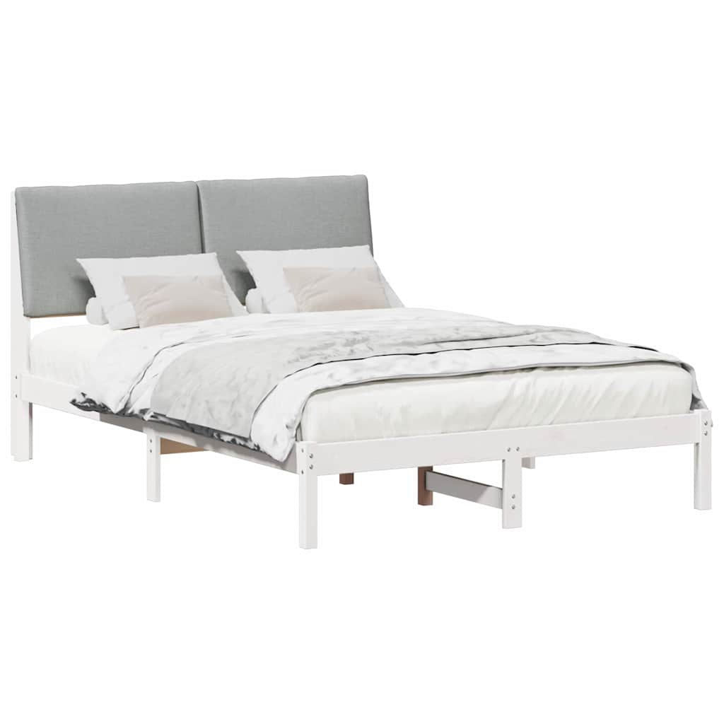 Struttura del Letto Bianco e grigio chiaro 160 x 200 cm | homemem39