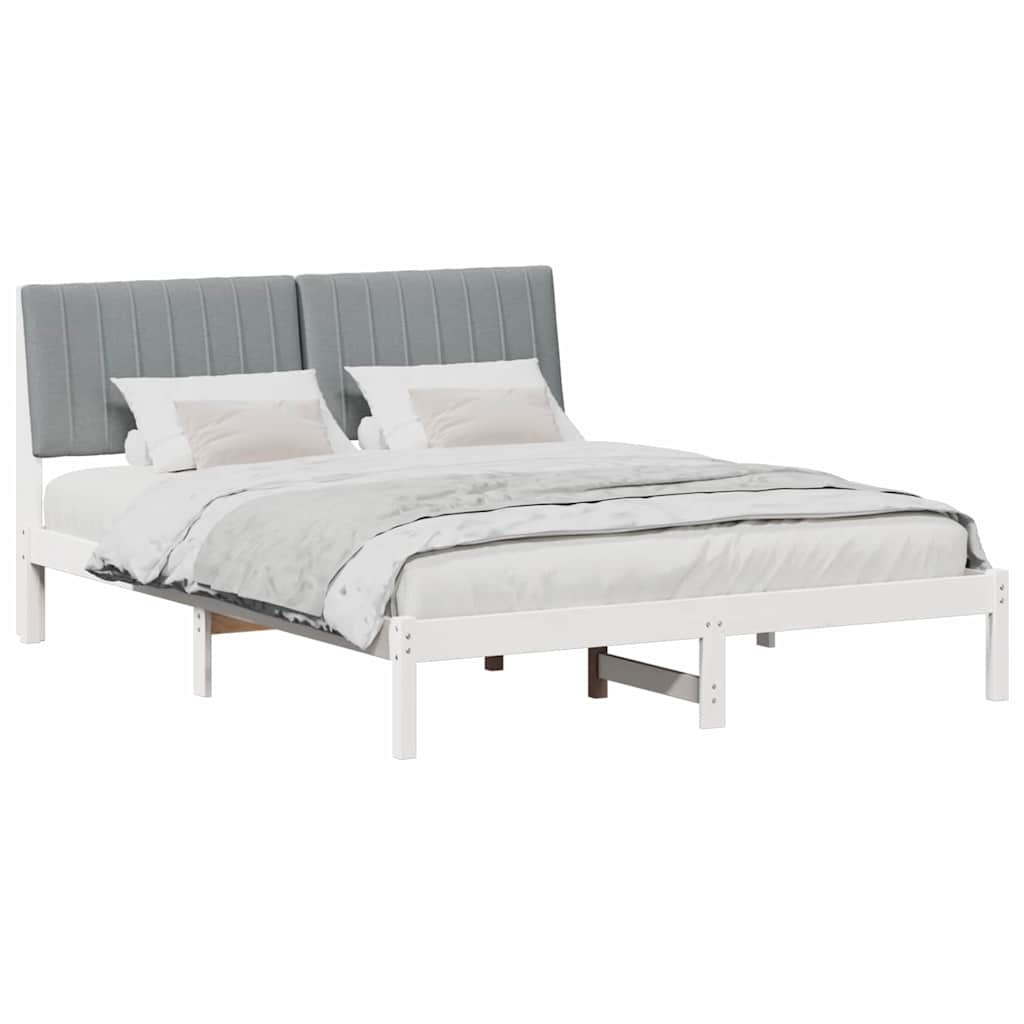 Struttura del letto Bianco 160 x 200 cm Pino massello | homemem39