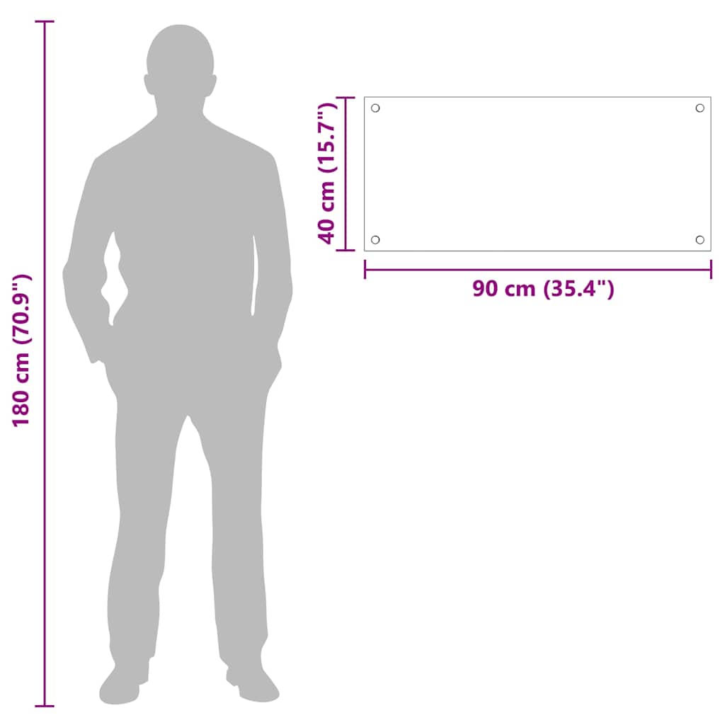 Rivestimento da Cucina Nero 90 x 40 cm vetro temperato