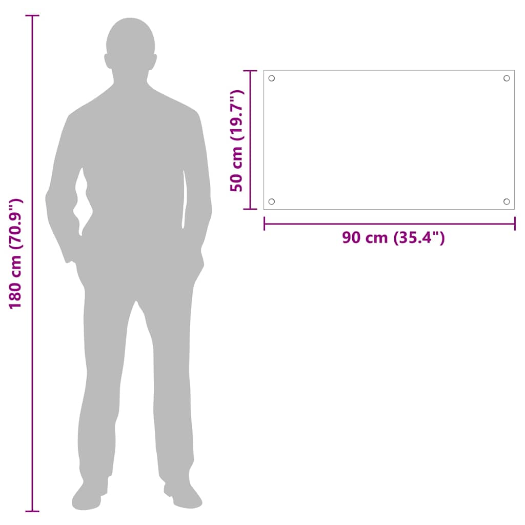 Rivestimento da Cucina Nero 90 x 50 cm vetro temperato