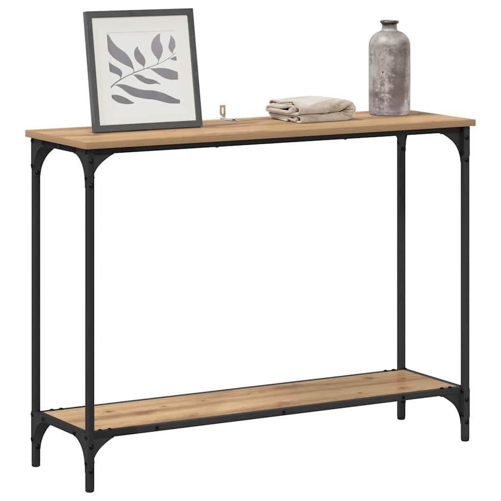 Tavolo consolle rovere artigianale 101 x 30.5 x 75 cm - homemem39