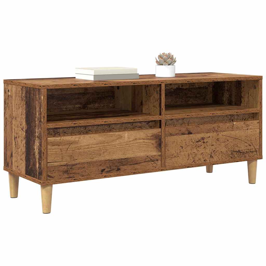 Mobile TV 100 x 34,5 x 44,5 cm Legno vecchio - homemem39