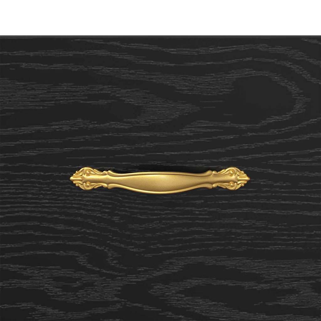 Armadio da Notte con cassetto Rovere Nero 40 x 35 x 47,5 cm | homemem39