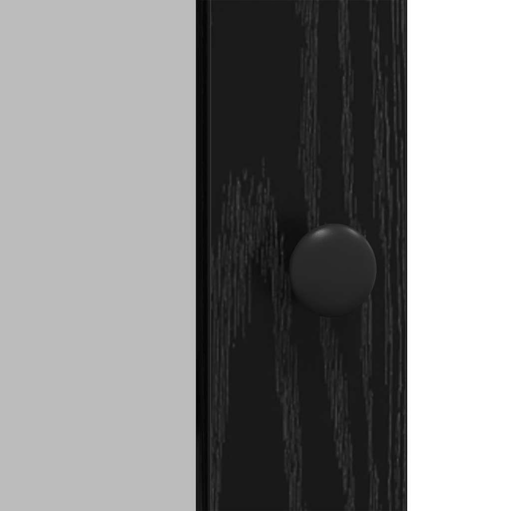 Credenza Rovere Nero 100 x 35 x 80 cm Legno multistrato