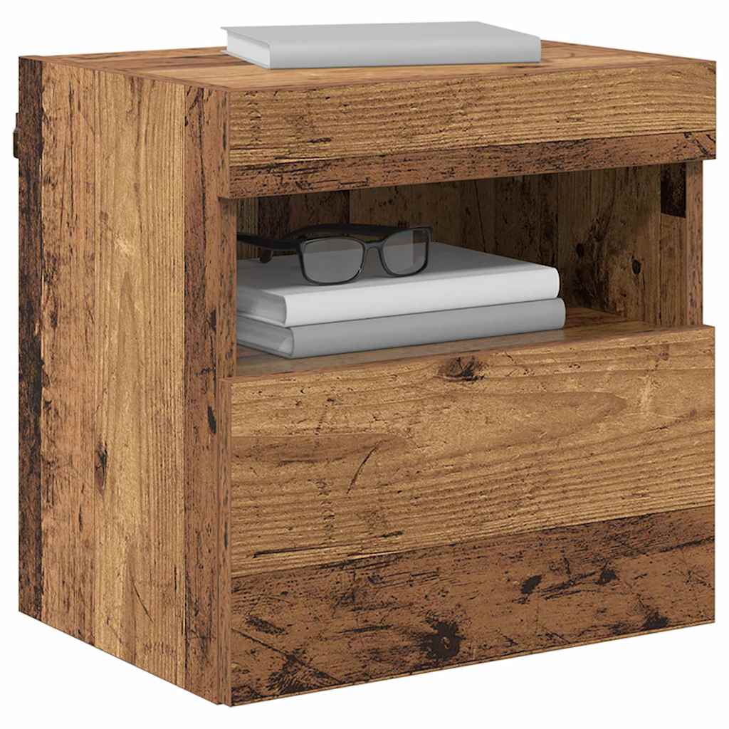 Mobiletti TV da Parete 2 pz Legno vecchio Legno ingegnerizzato - homemem39