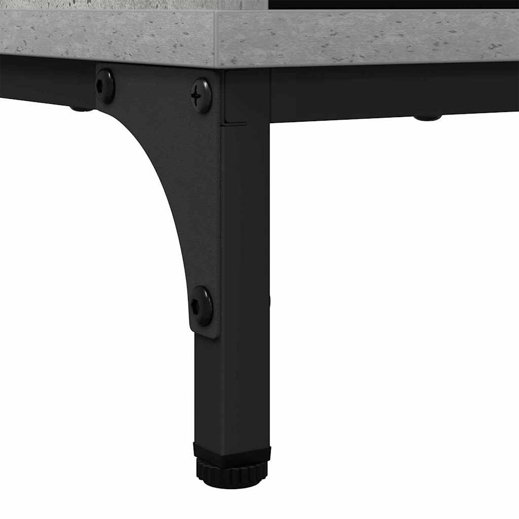 Credenza Grigio cemento 69,5 x 33 x 82 cm Legno multistrato