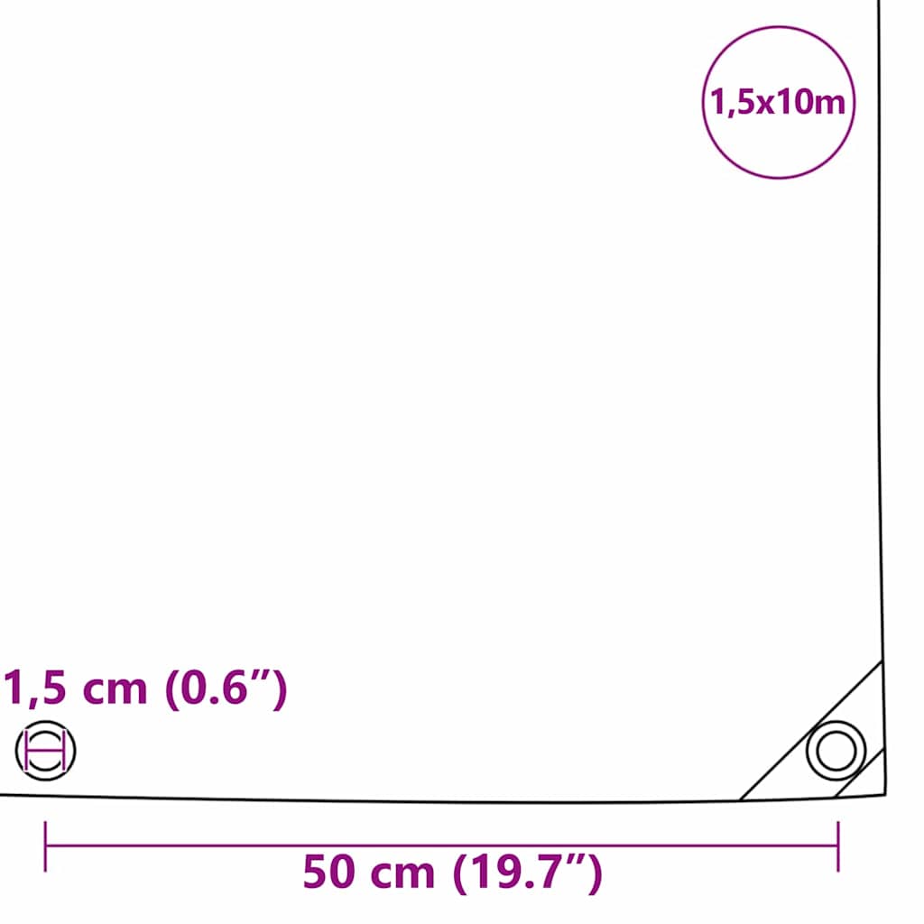 Telo 650g / m² Arancione 1,5 x 10 m Tela con rivestimento in PVC | homemem39