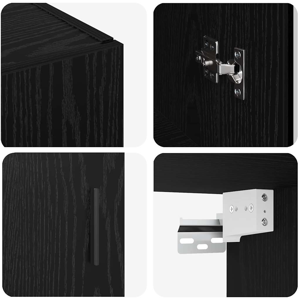 Armadi da Muro 2 pcs Rovere nero 69,5 x 34 x 90 cm - homemem39