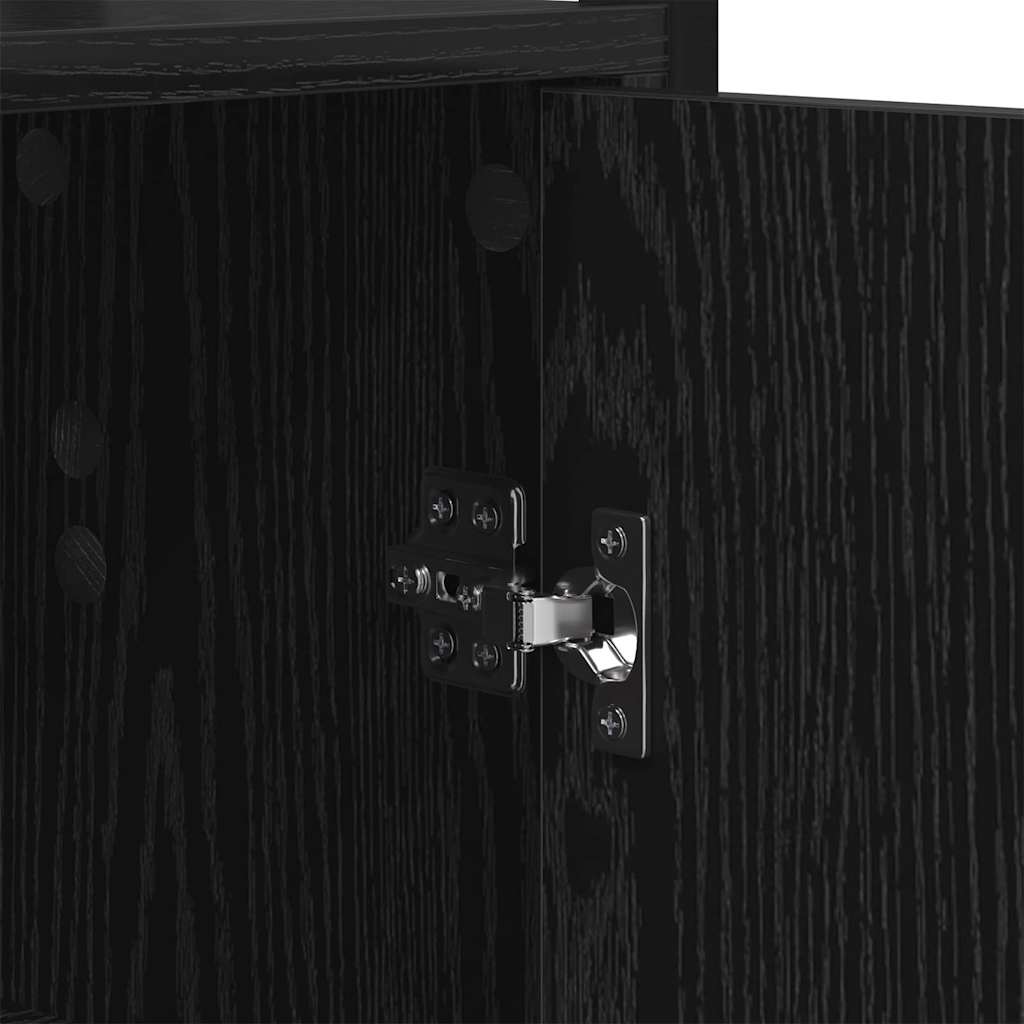 Armadio per Libri Rovere Nero 60 x 24 x 161 cm | homemem39