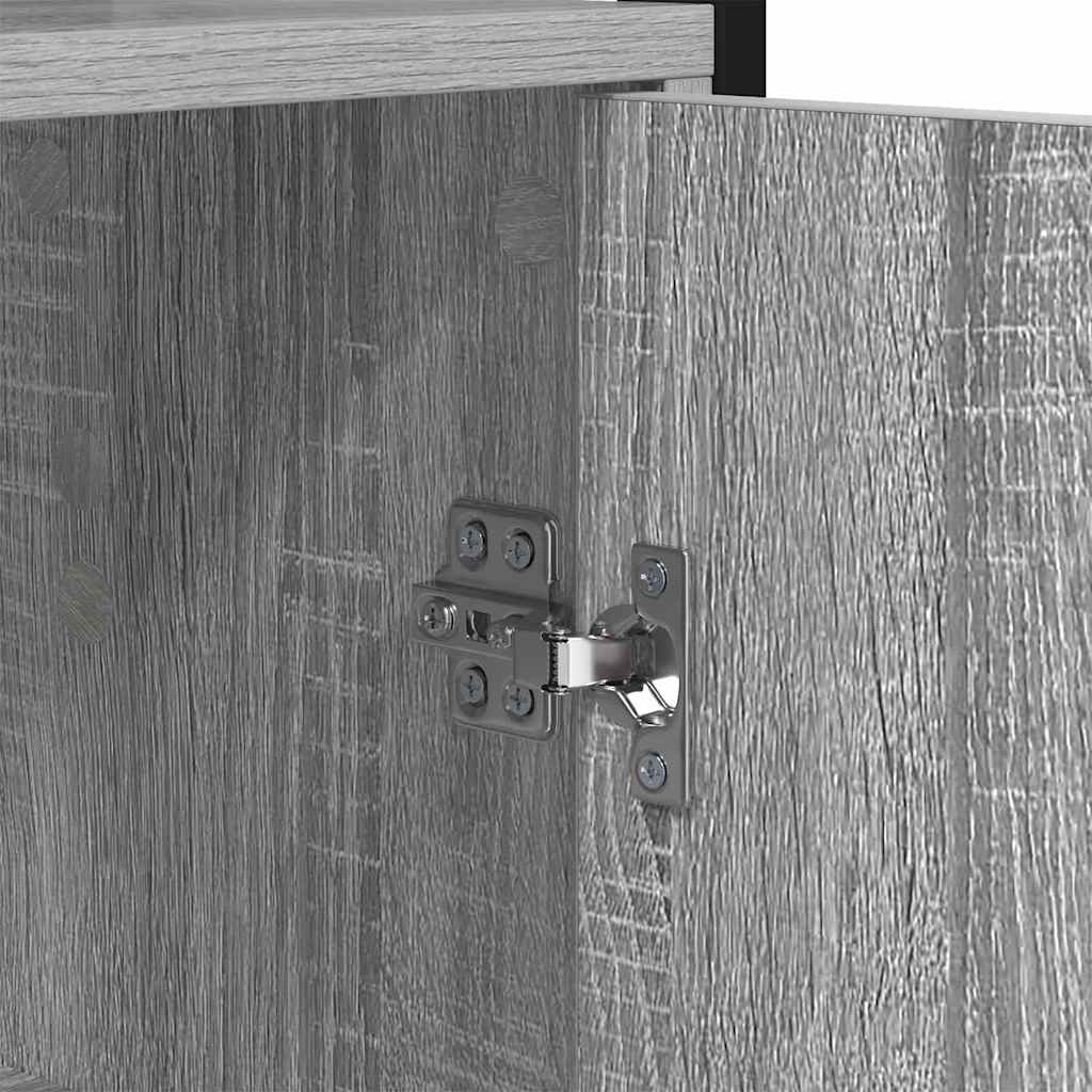 Armadio per Libri 6 livelli 60 x 24 x 161 cm Grigio Sonoma