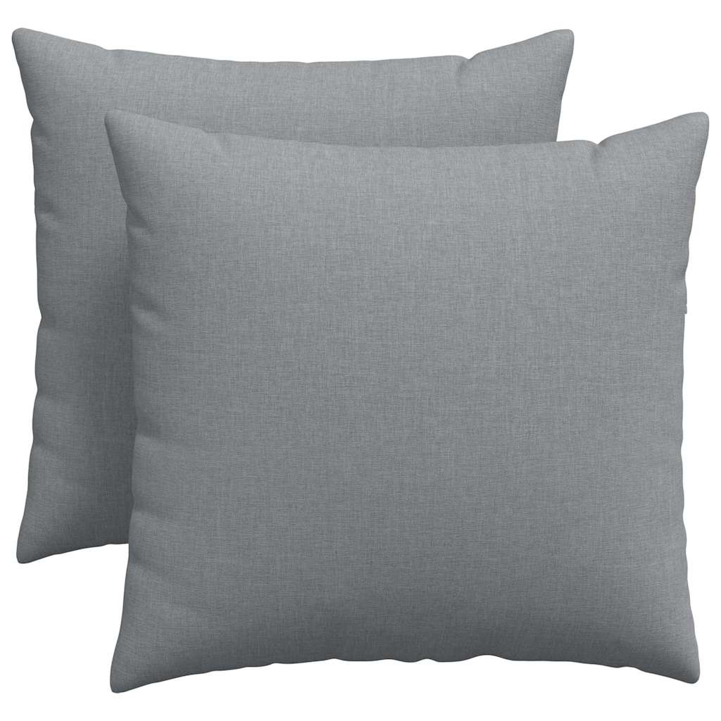 Cuscini da Divano 2 pz Tessuto Grigio chiaro 50 x 50 cm - homemem39