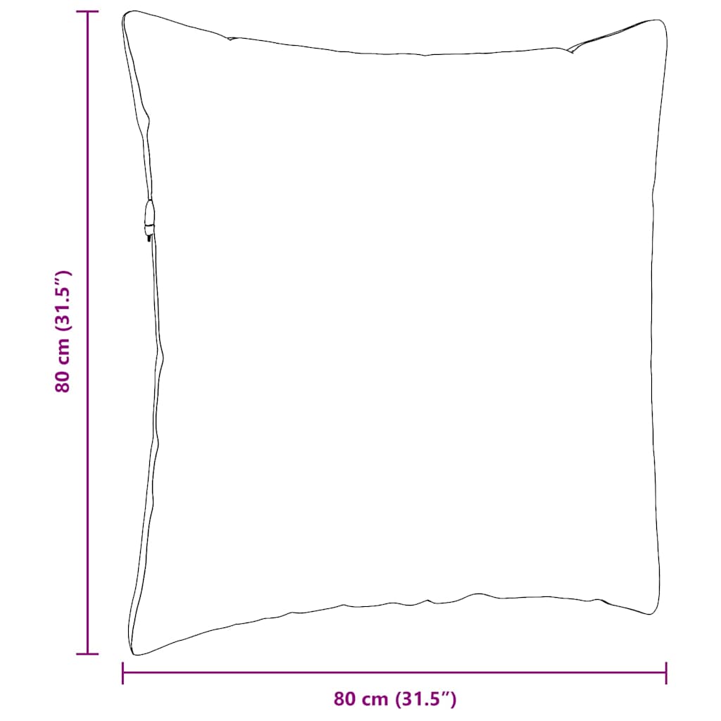 Cuscini da Divano 2 pcs Grigio chiaro 80 x 80 cm Tessuto | homemem39