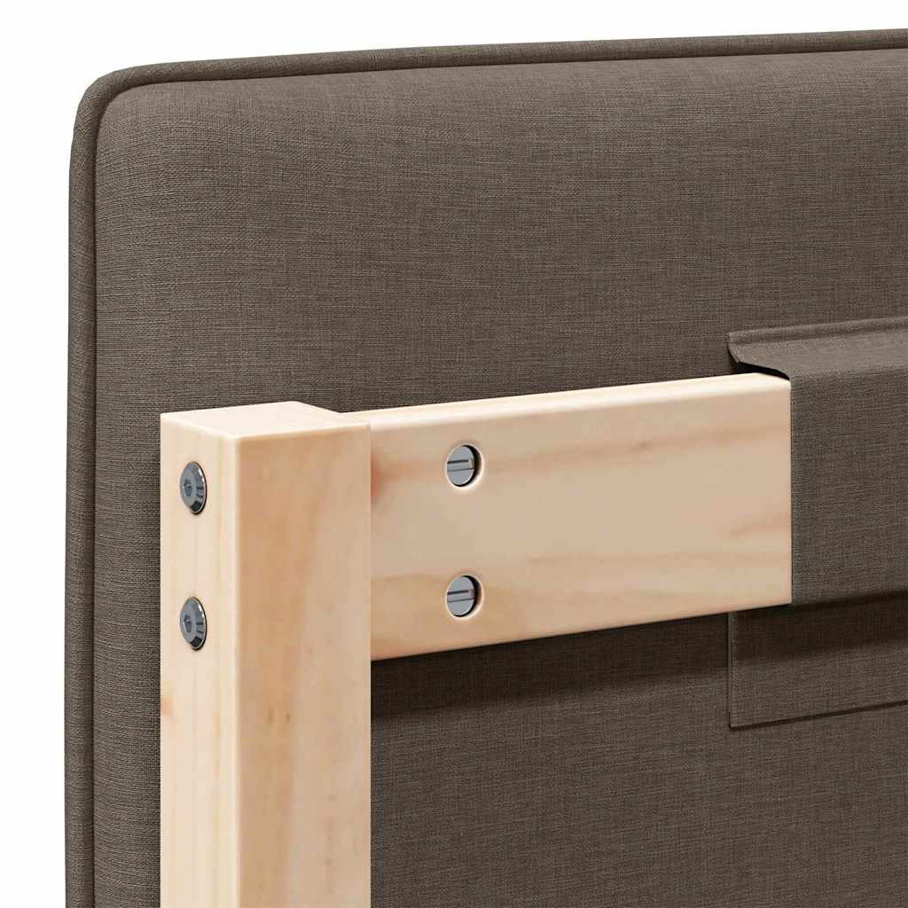 Testiera imbottita Marrone e taupe 75 cm Pino massello | homemem39