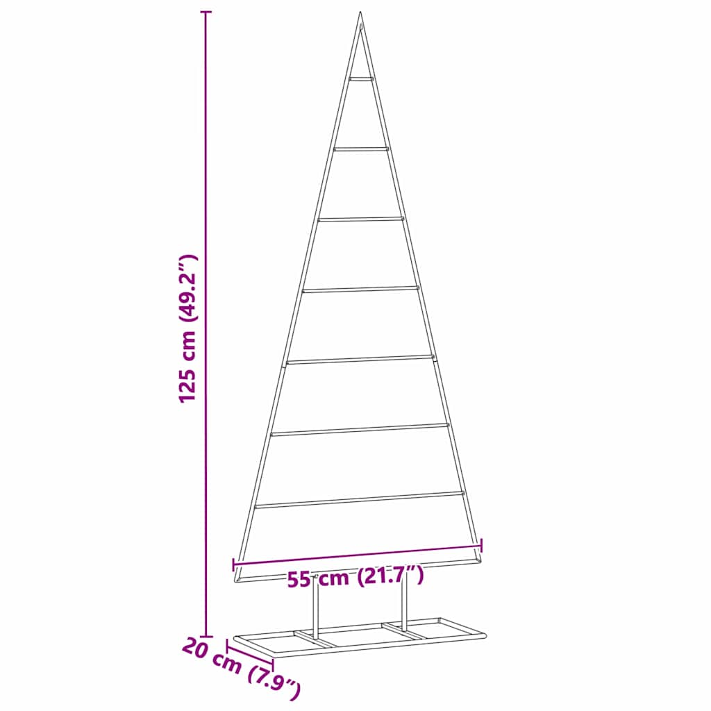Albero di Natale in metallo con supporto Oro 125 cm | homemem39
