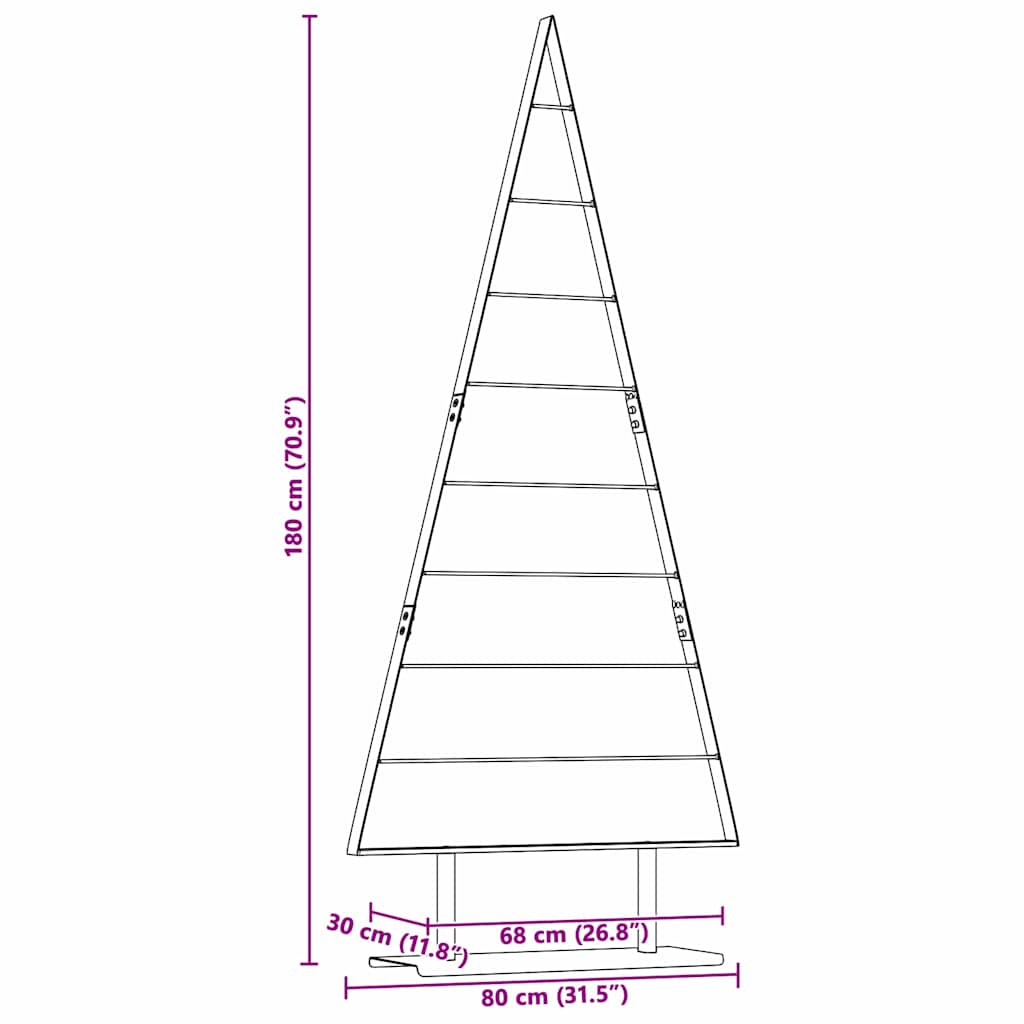 Albero di Natale in metallo con supporto Nero 180 cm Acciaio | homemem39