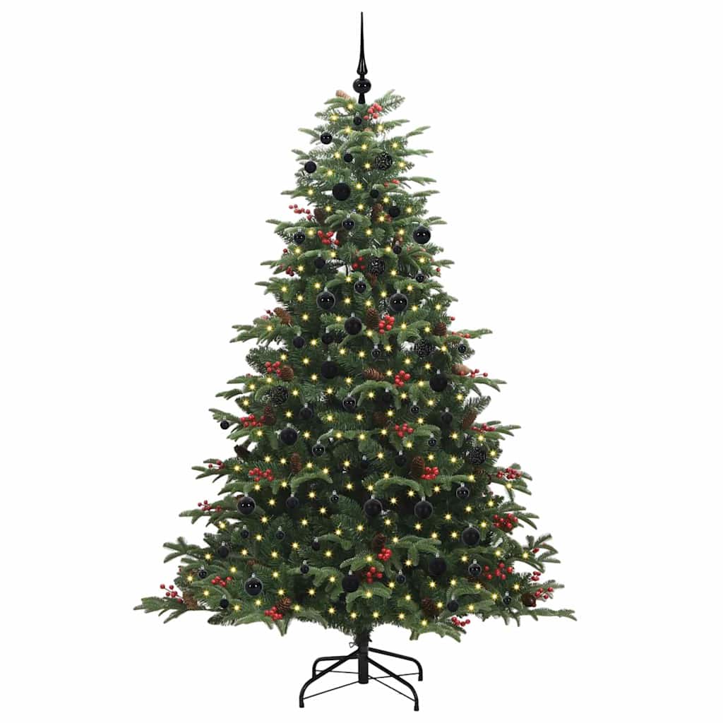 Albero di Natale artificiale con 300 LED Verde 210 cm | homemem39
