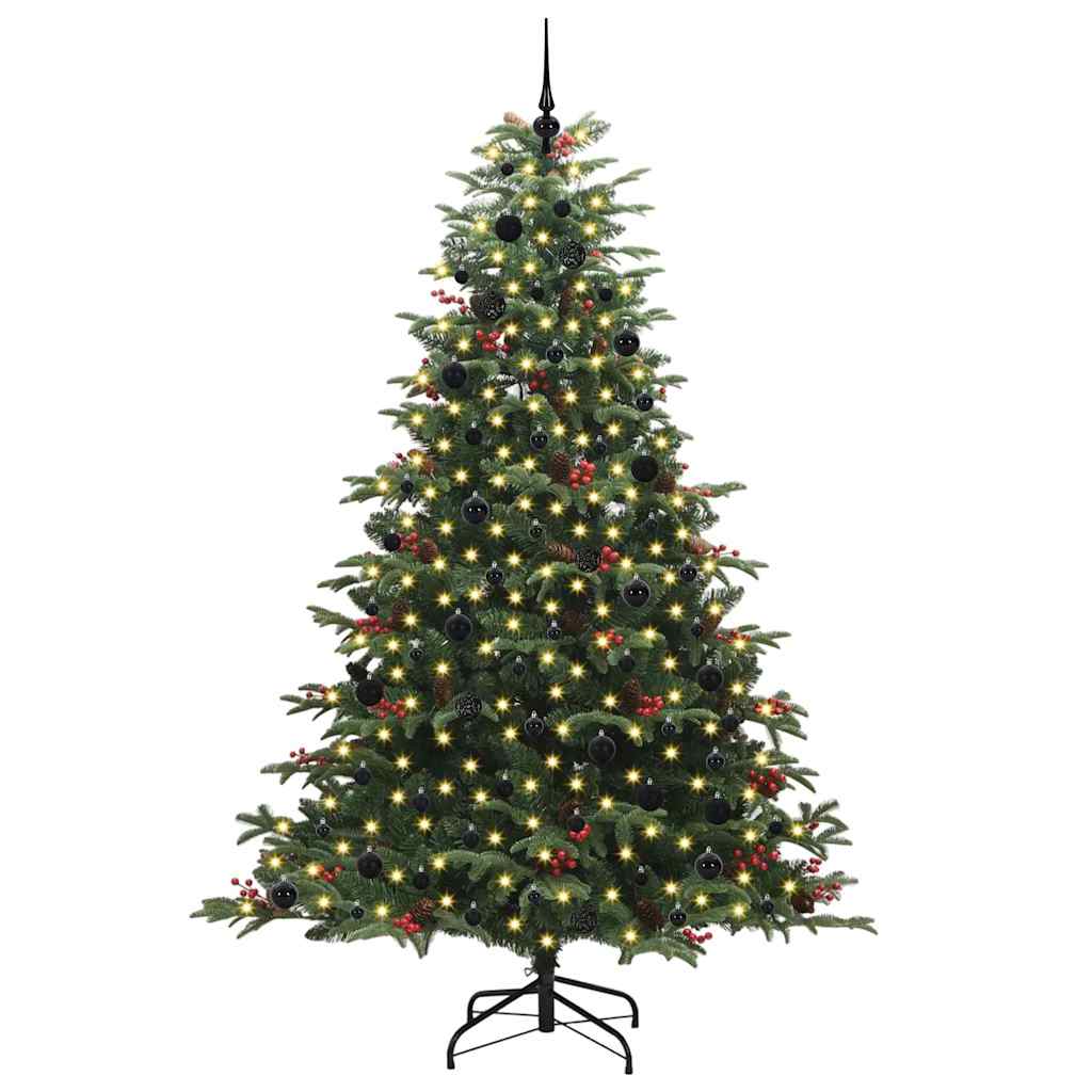 Albero di Natale artificiale con 300 LED Verde 240 cm | homemem39