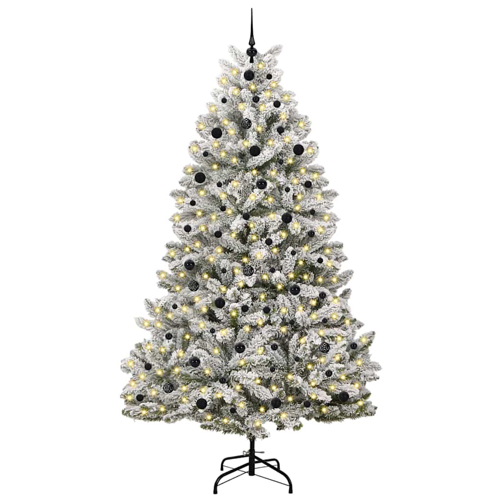 Albero di Natale artificiale con 300 LED Verde e Bianco 240 cm | homemem39