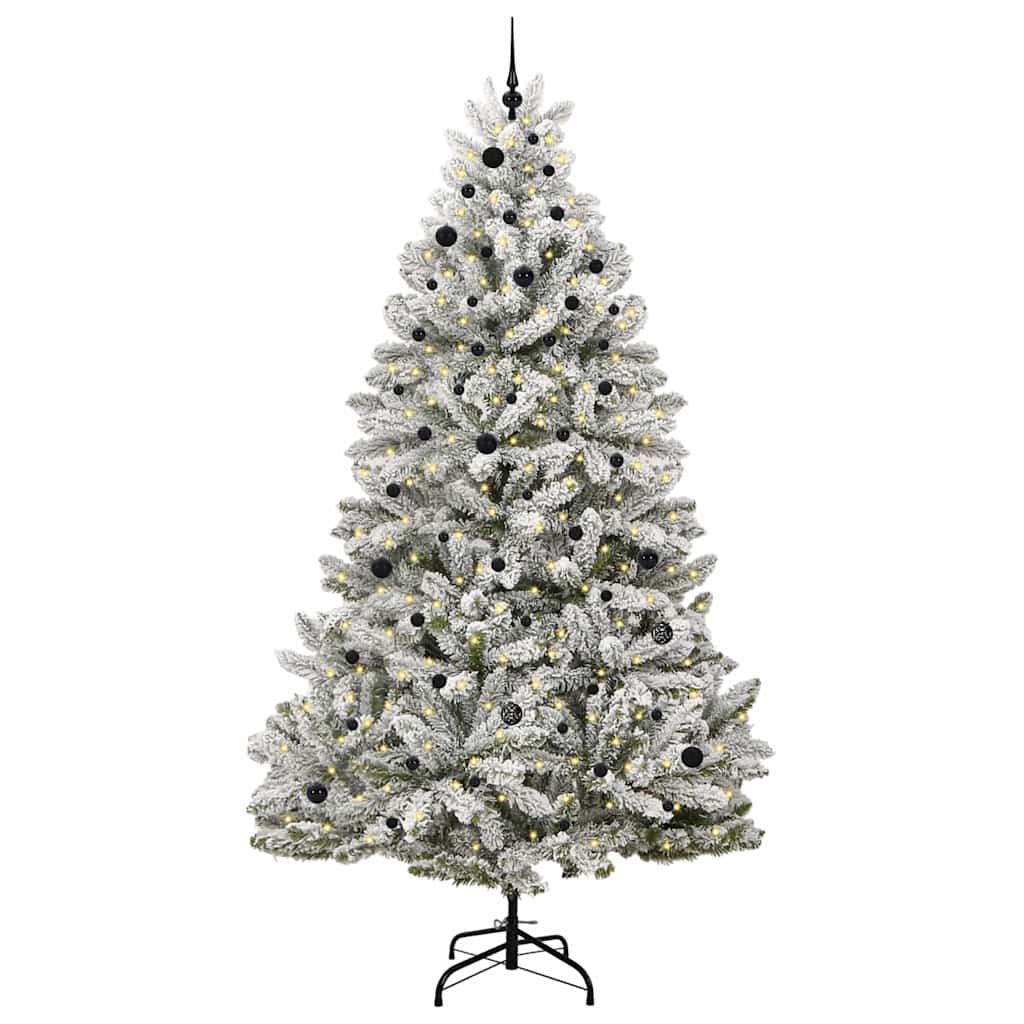 Albero di Natale artificiale con 300 LED Verde e Bianco 270 cm | homemem39