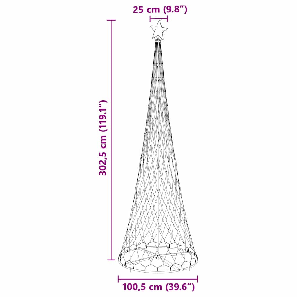 Albero di Natale LED Bianco freddo 100.5 x 100.5 x 302.5 cm