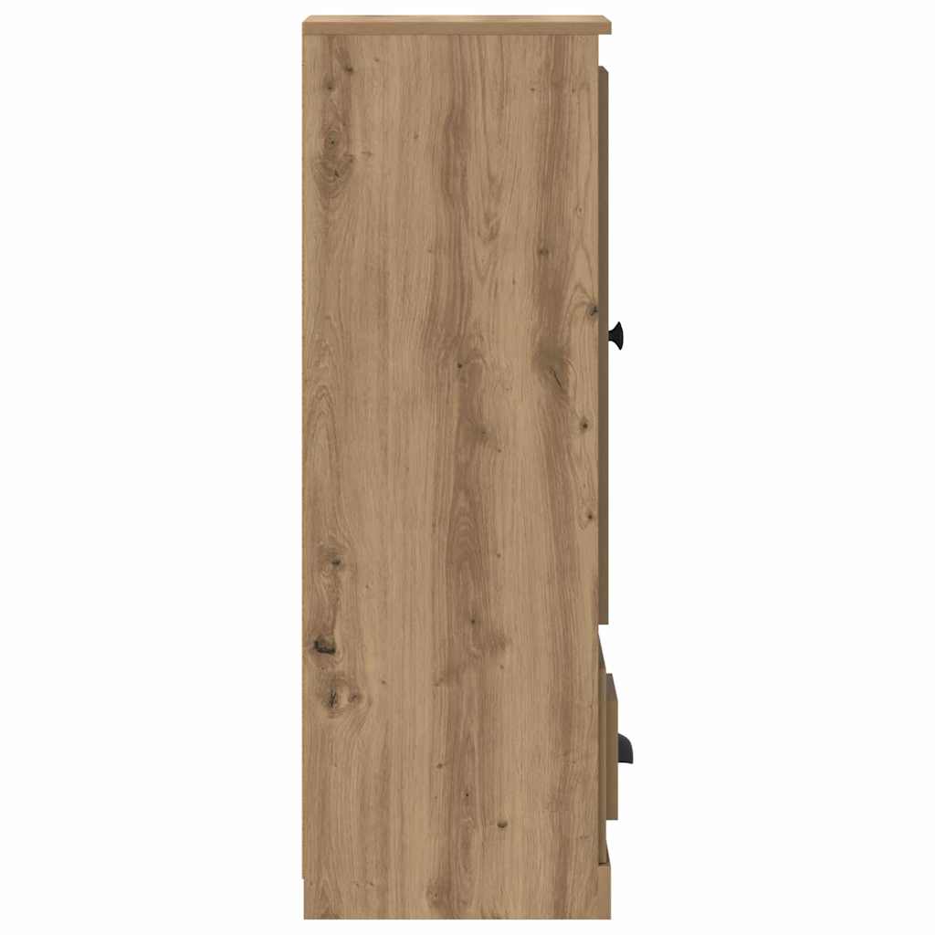Credenza 3 pcs Rovere artigianale 132 x 35,5 x 103,5 cm