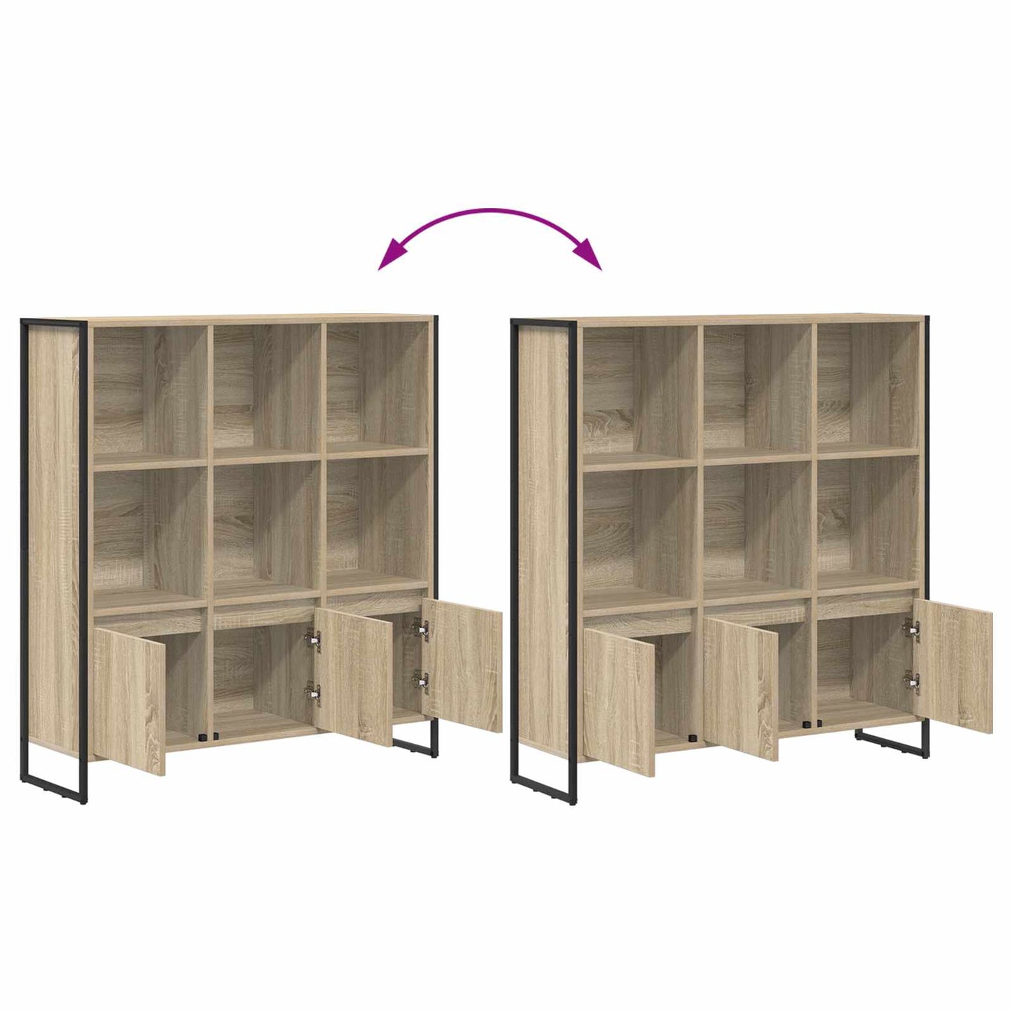 Armadio per Libri 2 pcs Sonoma 99,5 x 30 x 108 cm