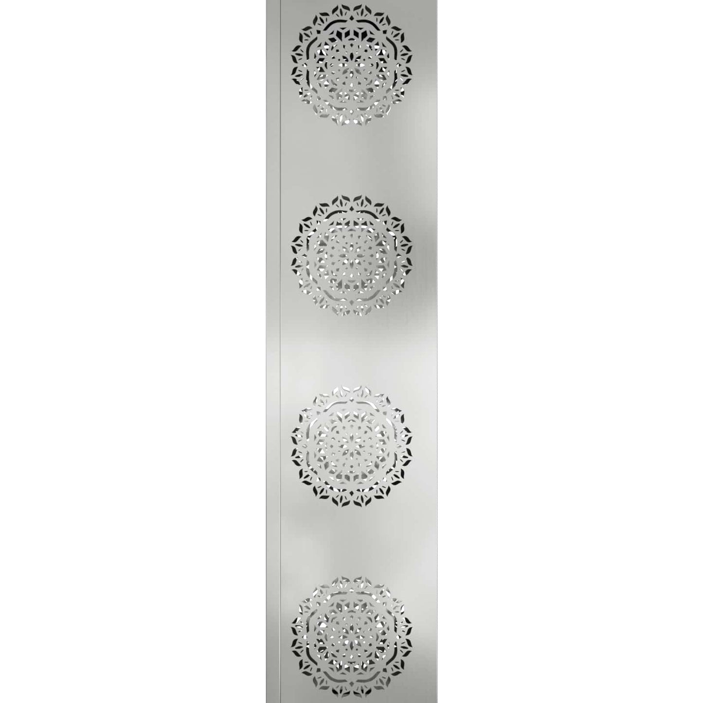 Faro LED solare per sentieri 2 pcs Argento Acciaio zincato