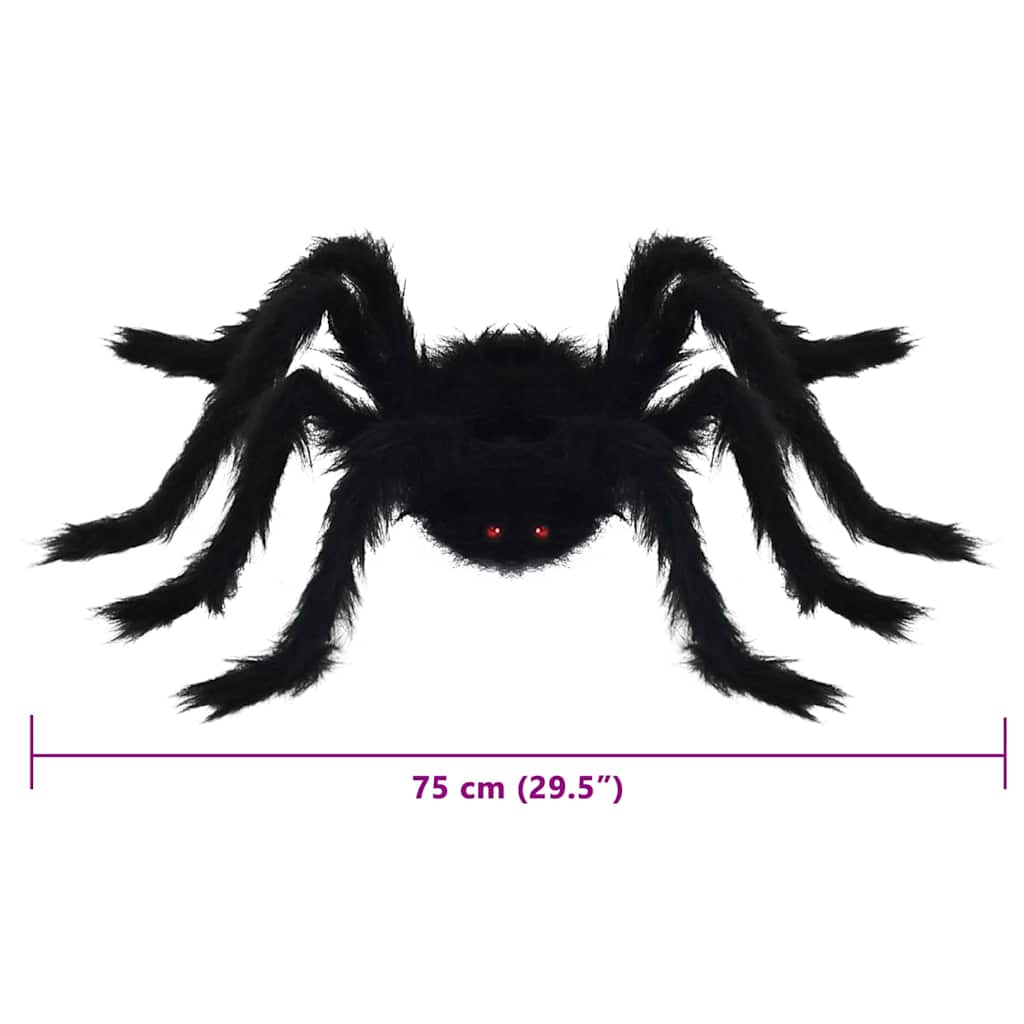 Decorazione Ragno di Halloween 6 pcs Nero 75 cm