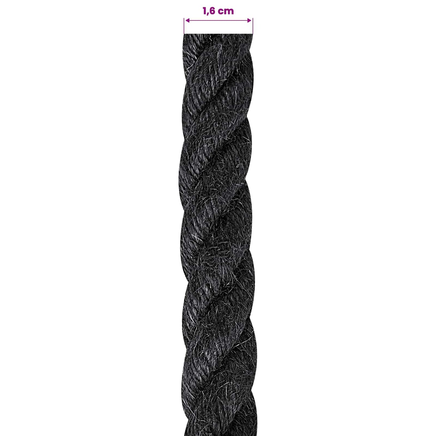 Corda di Juta 16 Nero 100% juta Tossa