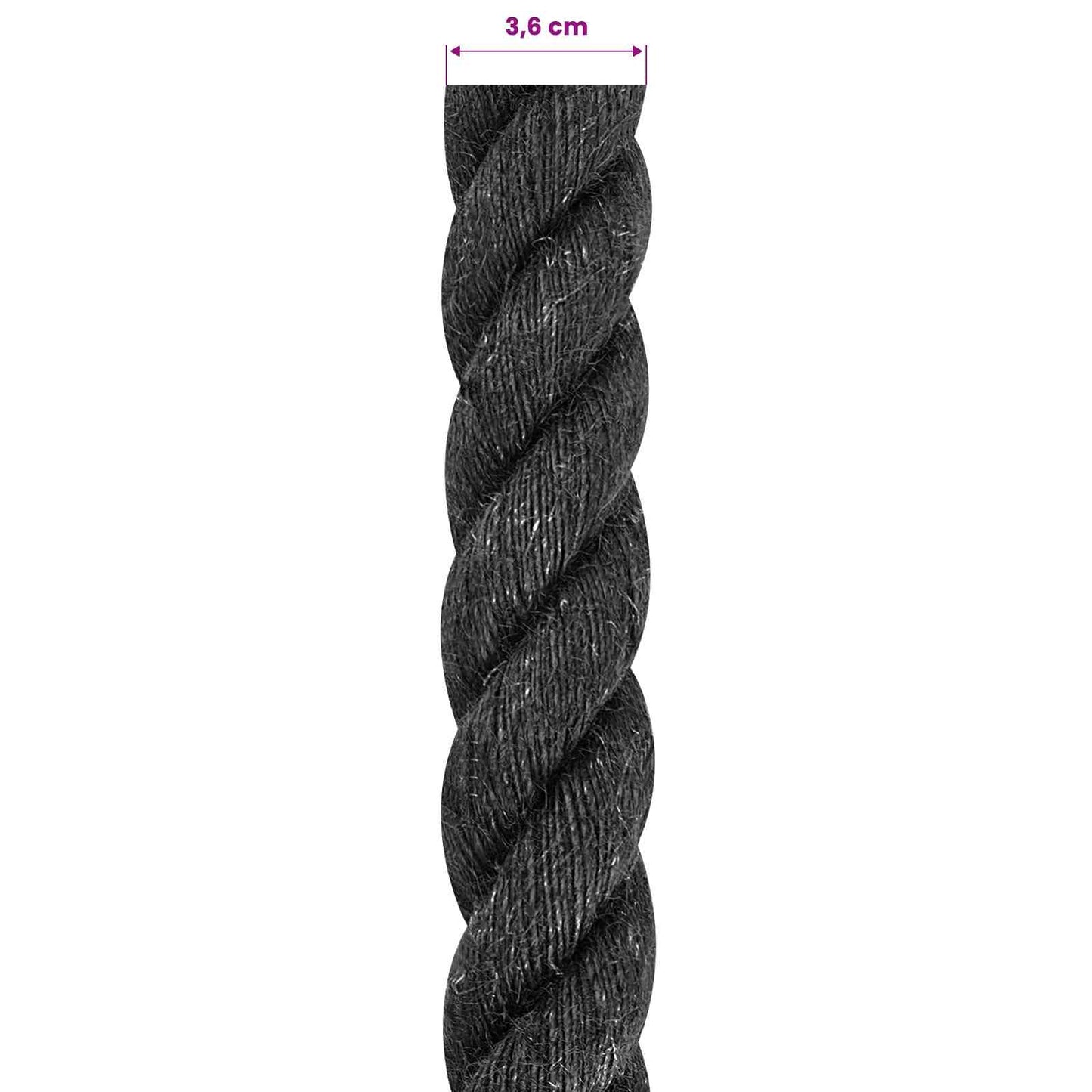 Corda di Juta 36 Nero 100% juta Tossa | homemem39