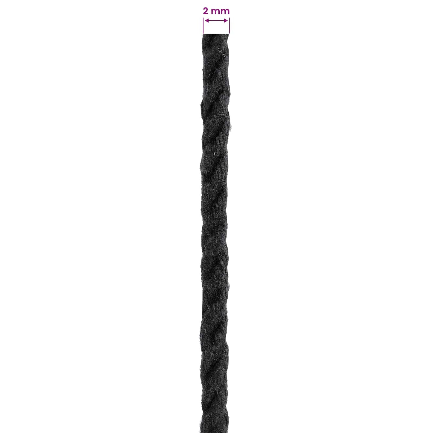 Corda 10 pcs Nero Cotone | homemem39