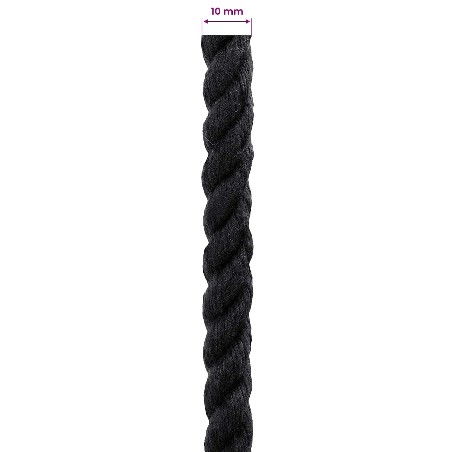 Corda Nero 1 x 1 x 10000 cm Cotone | homemem39