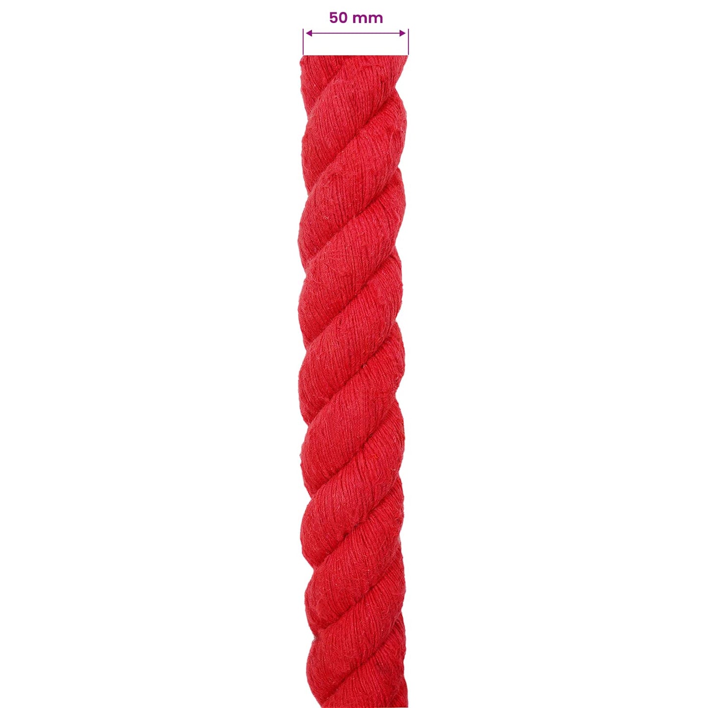 Corda Rosso 5 x 5 x 500 cm Cotone | homemem39