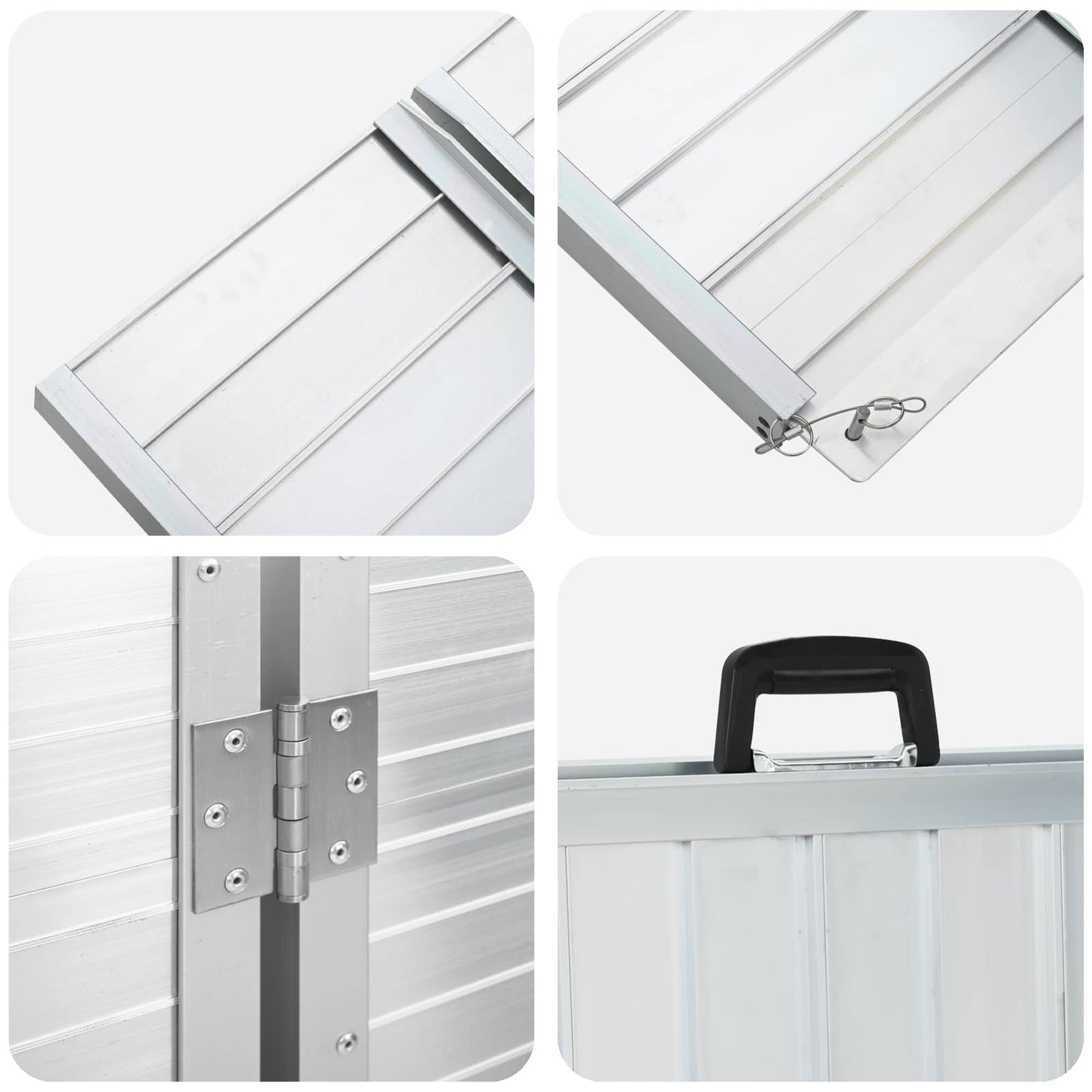 Rampa per sedia a rotelle 270 kg Argento 62 x 73 x 5 cm