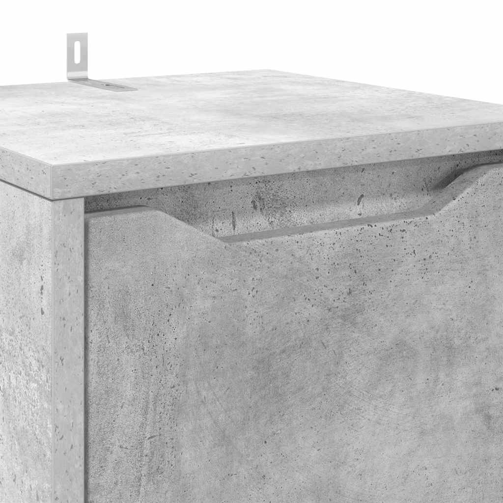 Mobile da Bagno con cassetto Grigio cemento 30,5 x 30 x 101 cm