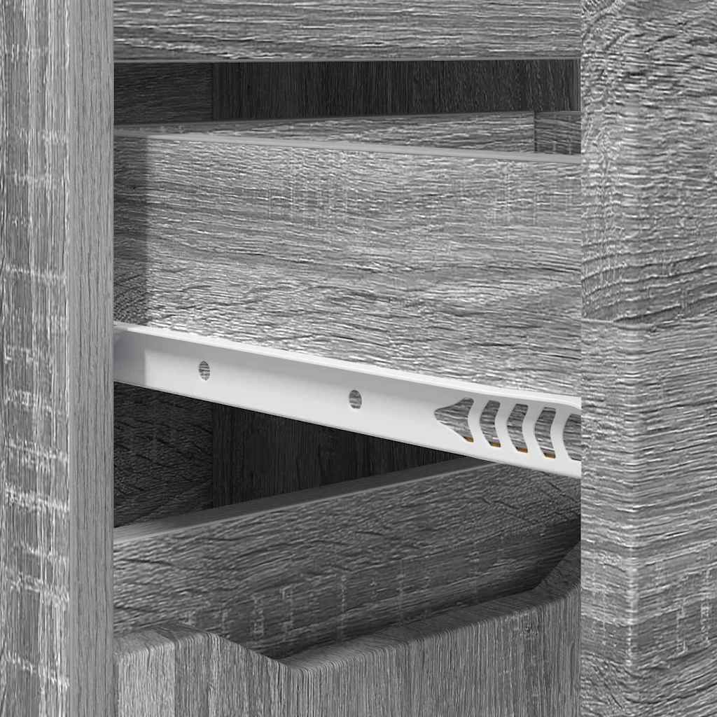 Mobile da Bagno con cassetto Grigio Sonoma 30,5 x 30 x 101 cm | homemem39